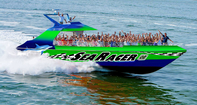 A Sea Racer full of passengers