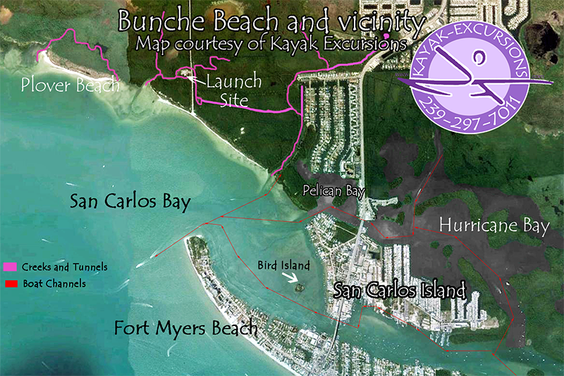 Bunche Beach Map